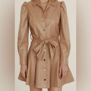 Dolce Cabo Brown Belted Women's Coat